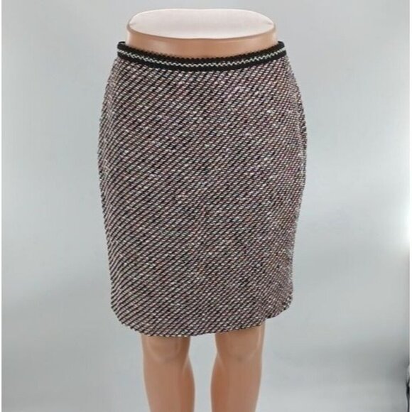 Talbots Tweed Pencil Skirt Womens Size 2 Petite Textured Knit Lined Classic - Picture 1 of 8